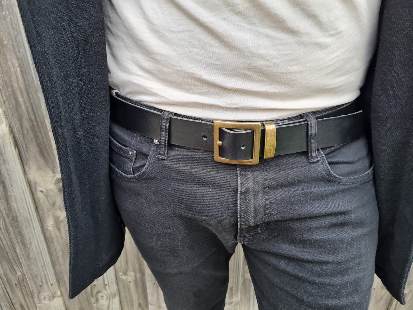 Hook - Black Leather Belt