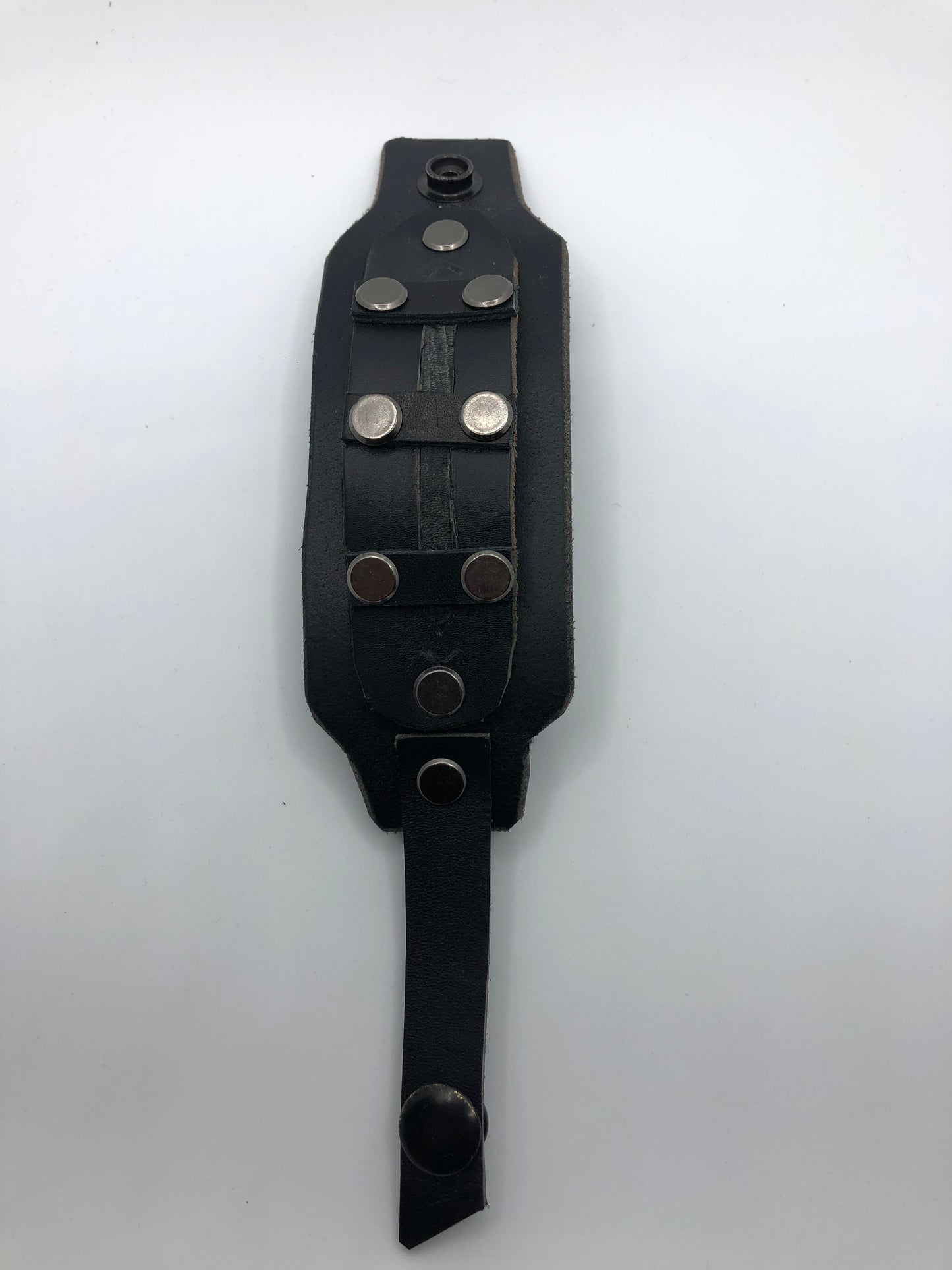 Gladiator - Black Leather Wristband / Bracelet