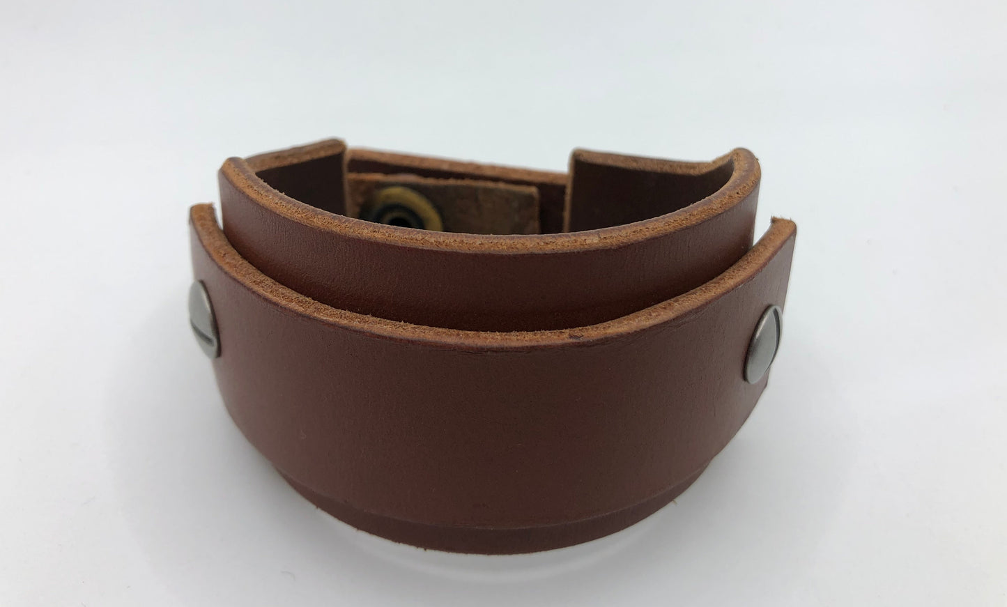 The Carpenter - Recycled / Deadstock Leather Wristband / Bracelet