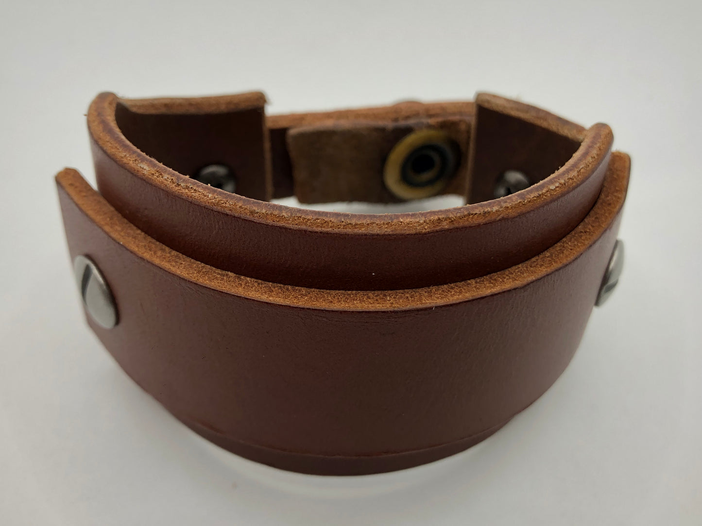 The Carpenter - Recycled / Deadstock Leather Wristband / Bracelet