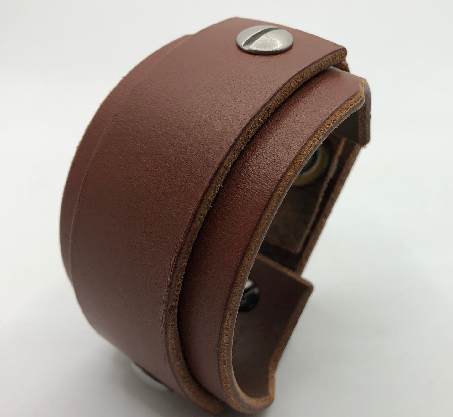 The Carpenter - Recycled / Deadstock Leather Wristband / Bracelet