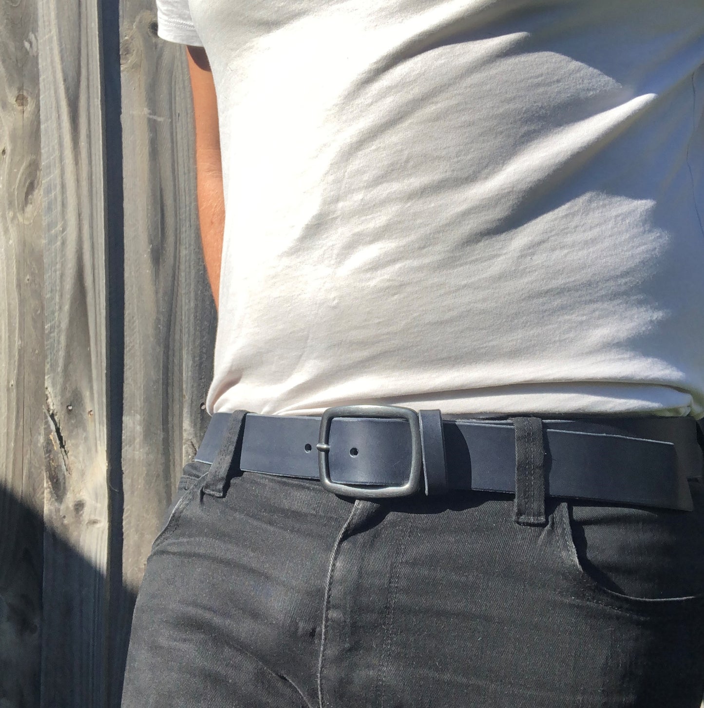 Abyss - Dark Blue Leather Belt