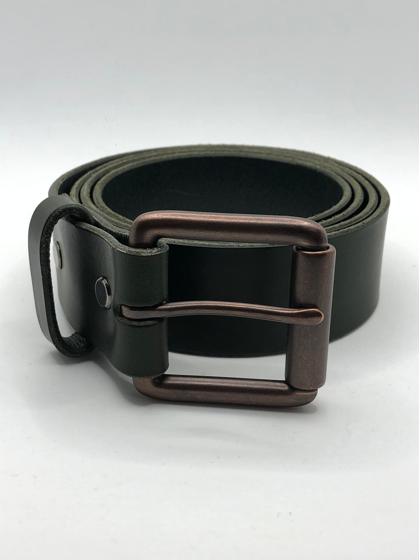 Pirate Belt - Olive Green Italian Leather