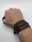 Brown Leather Wrap with Adjustable Buckle
