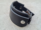 Black Single Strap Wristband / Bracelet - Extra Thick Leather