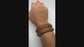 Dune - Smokey Wood Tan Leather Wristband / Bracelet with Black Screws