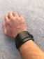 Classic Black Leather Single Strap Wristband / Bracelet