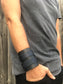 Rexor - Navy Blue Leather Wristband