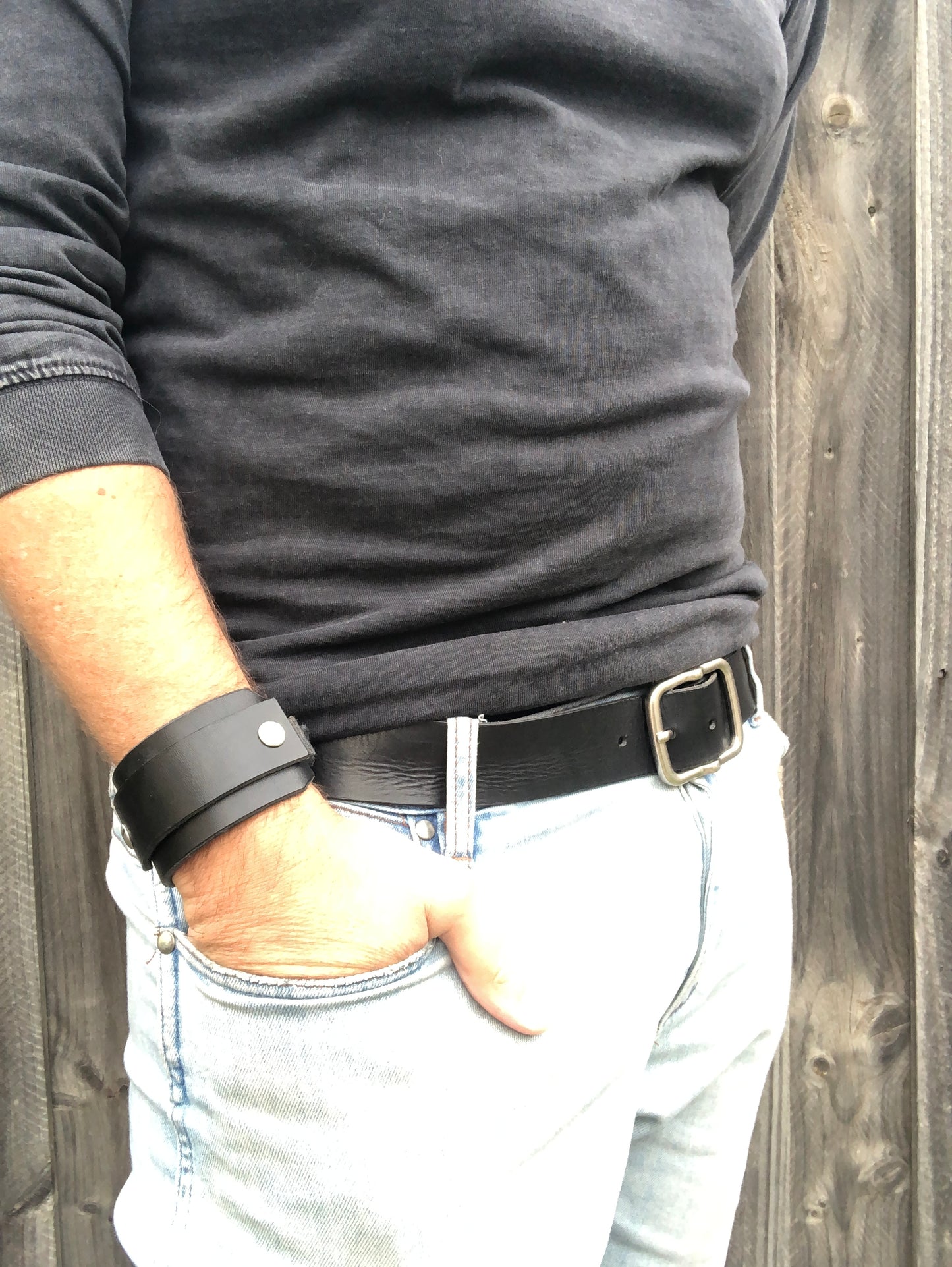 Utah - Black Leather Belt