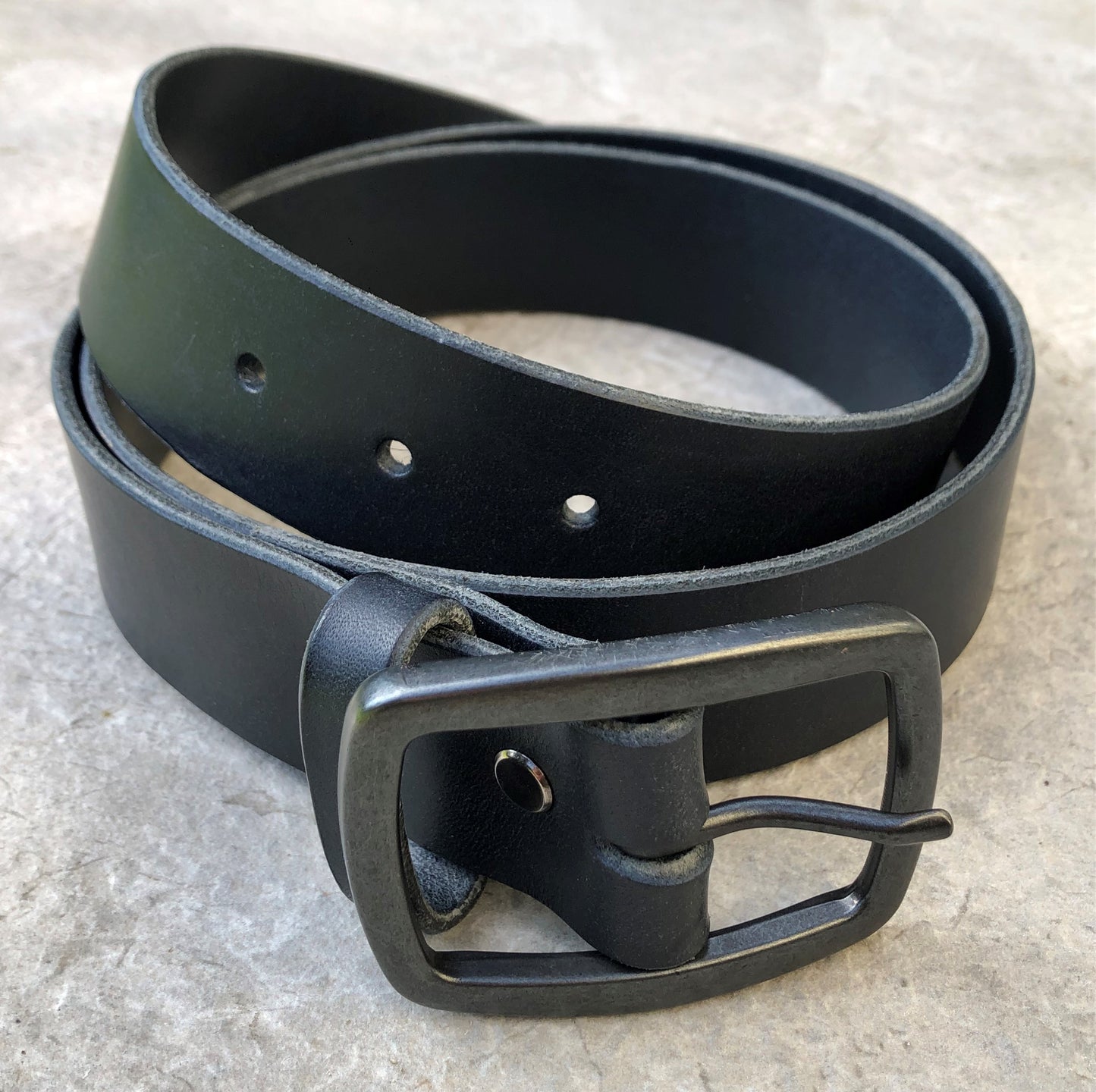 Abyss - Dark Blue Leather Belt