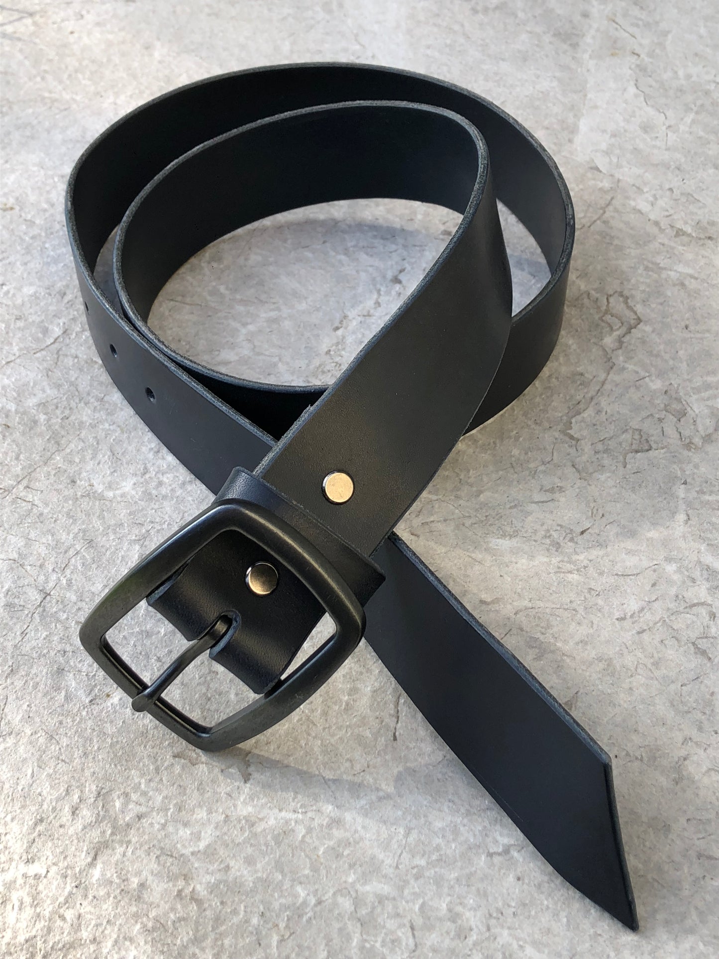 Abyss - Dark Blue Leather Belt