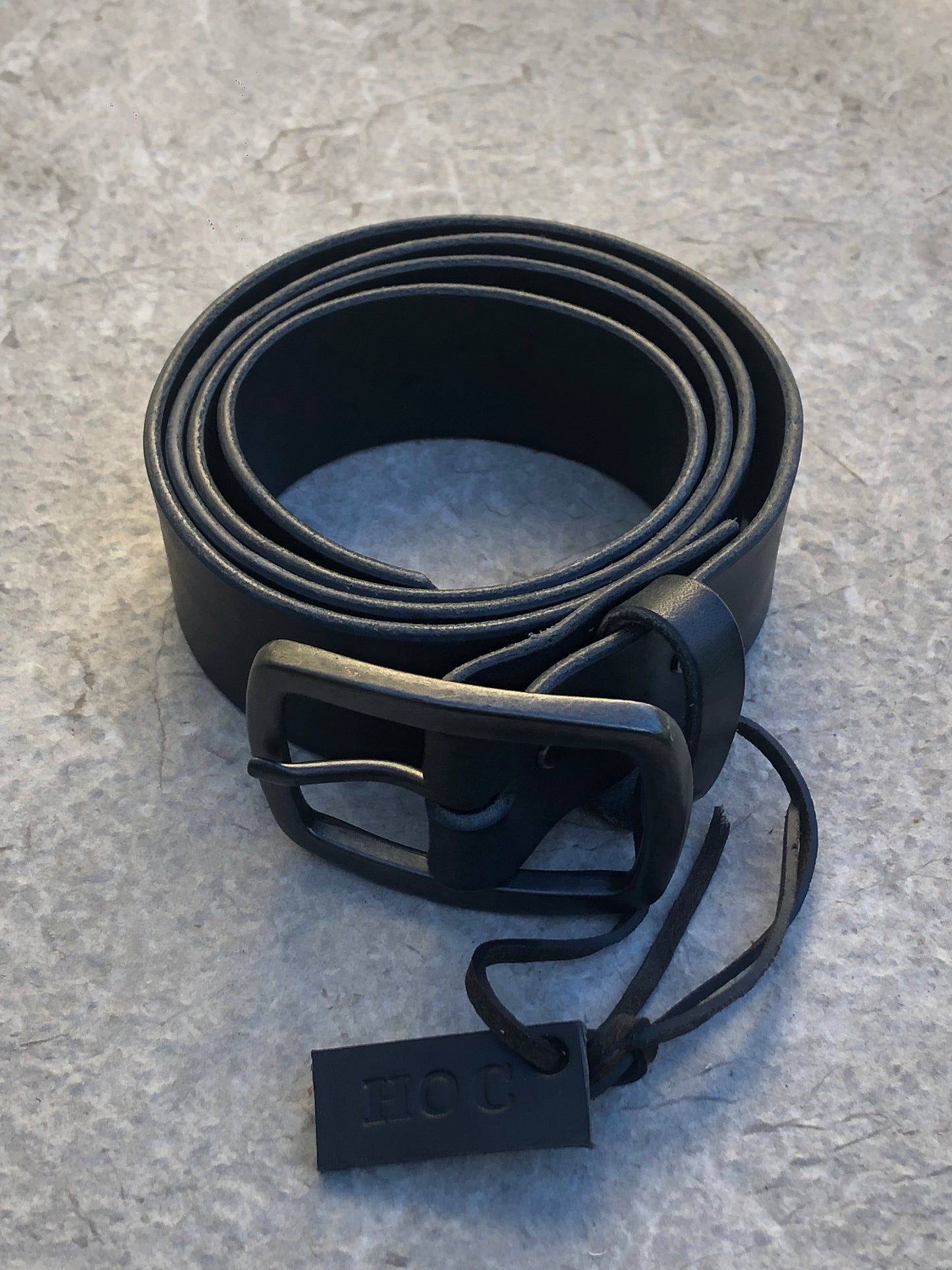 Abyss - Dark Blue Leather Belt