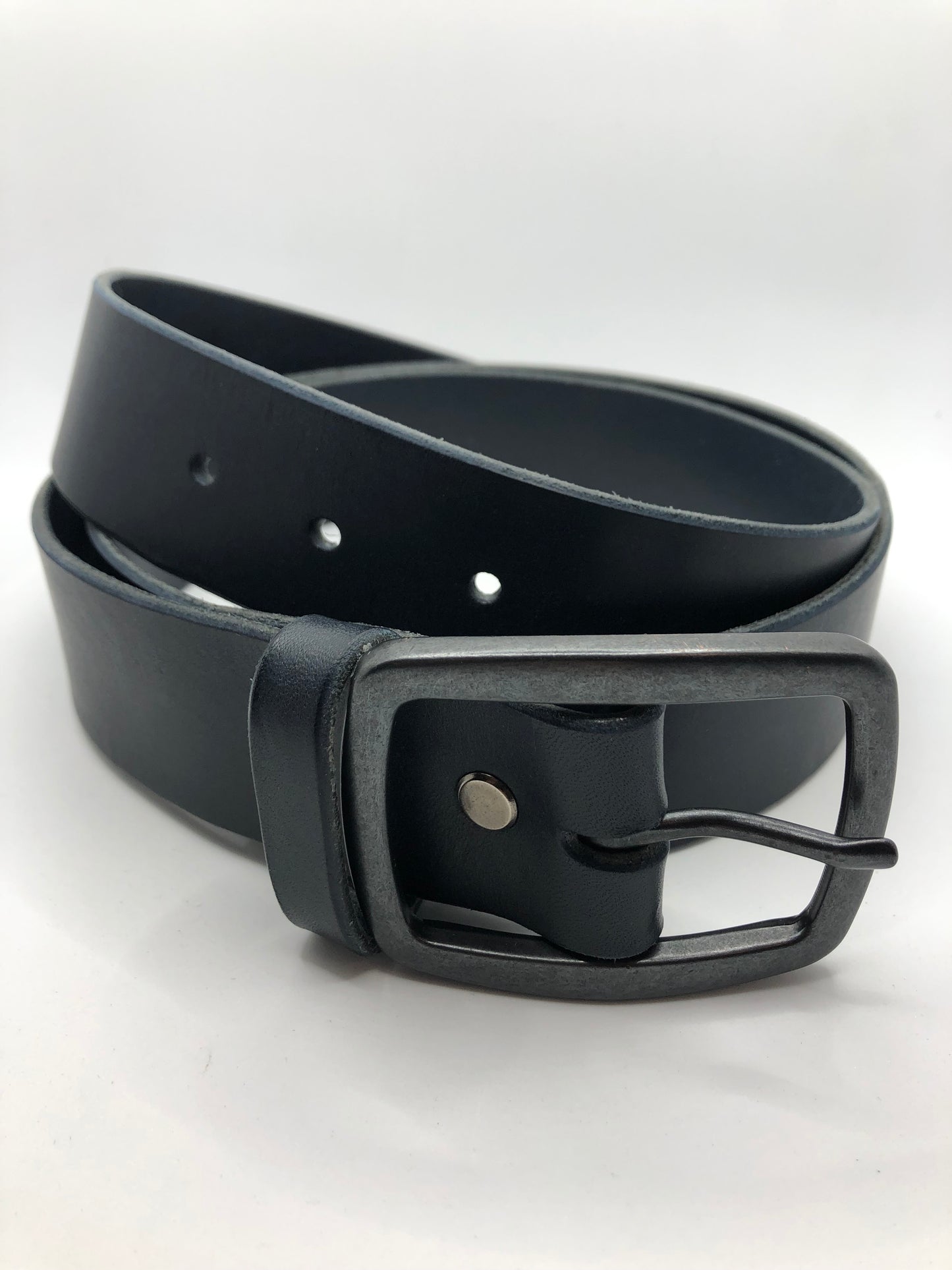 Abyss - Dark Blue Leather Belt