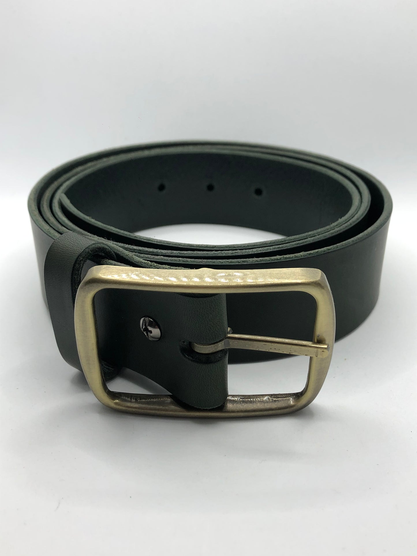 Pirate Belt - Olive Green Italian Leather