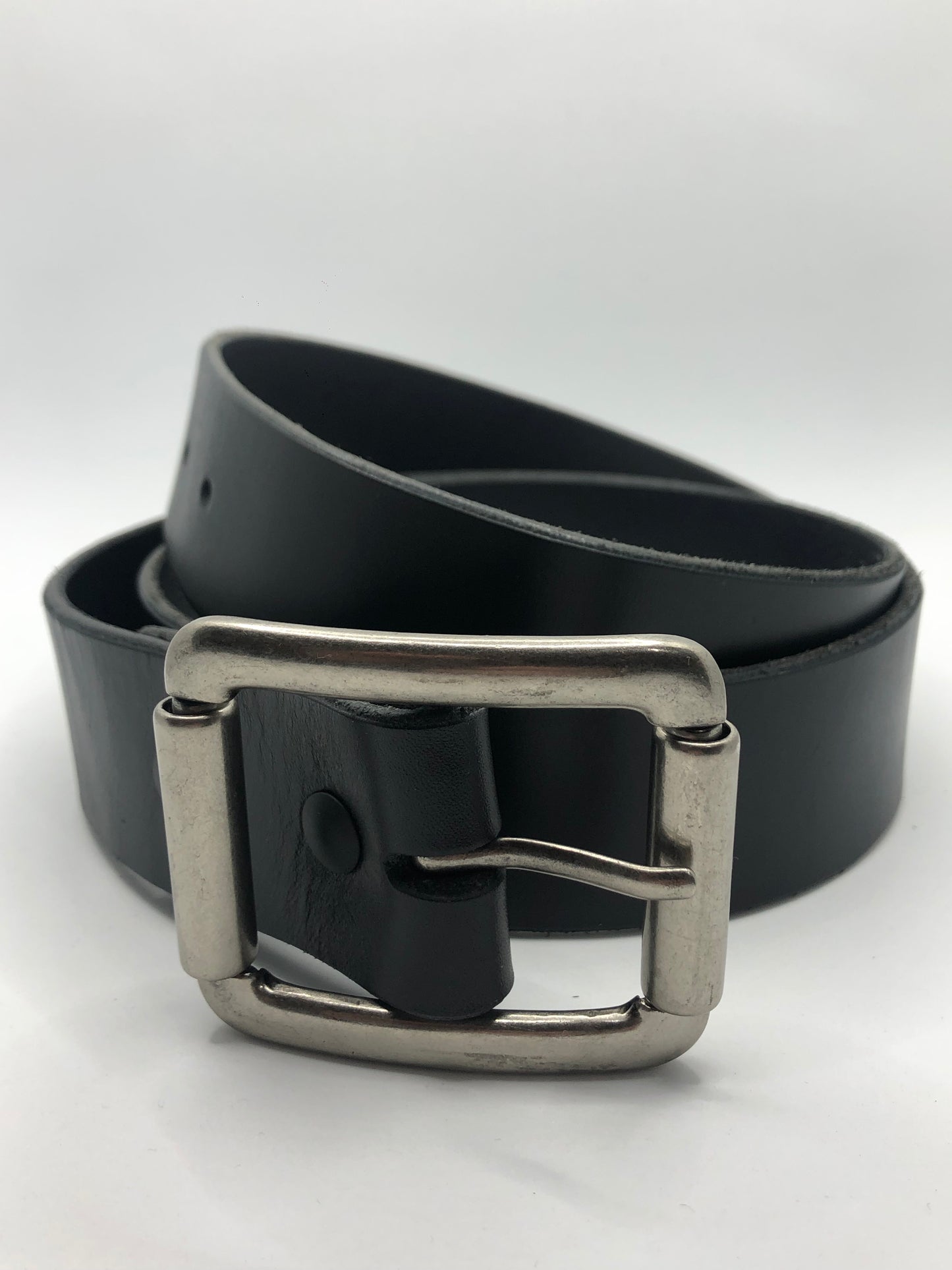 Berlin X Variant - Black Leather Belt with Heavy Duty Buckle