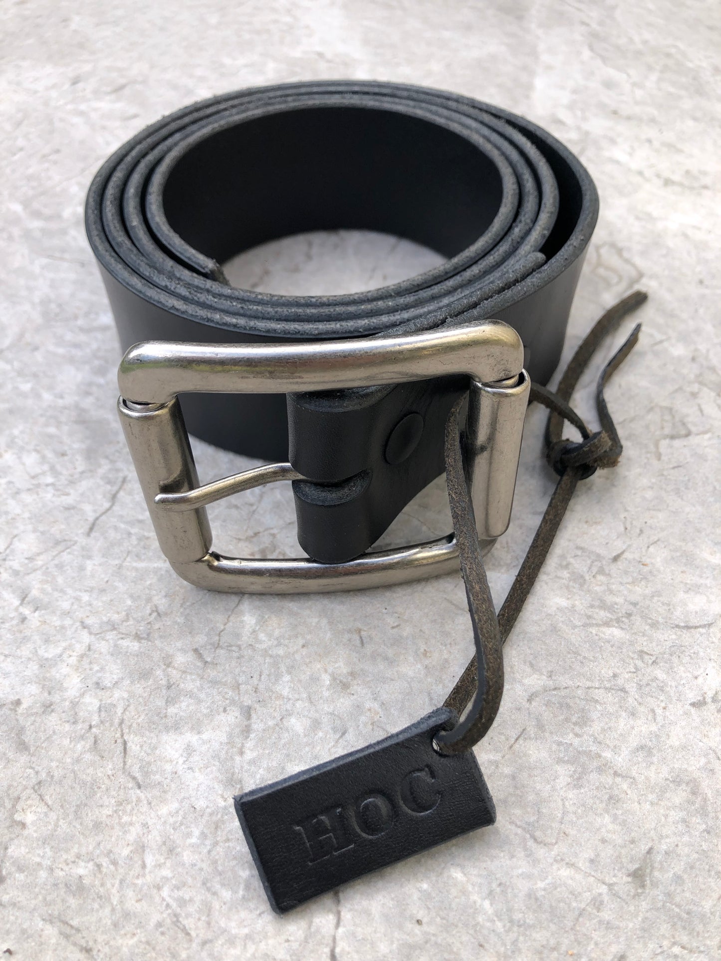 Berlin X Variant - Black Leather Belt with Heavy Duty Buckle
