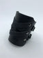 Conan Cuff - Black Leather Wide Wristband