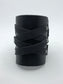 Conan Cuff - Black Leather Wide Wristband