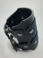 Rexor - Navy Blue Leather Wristband