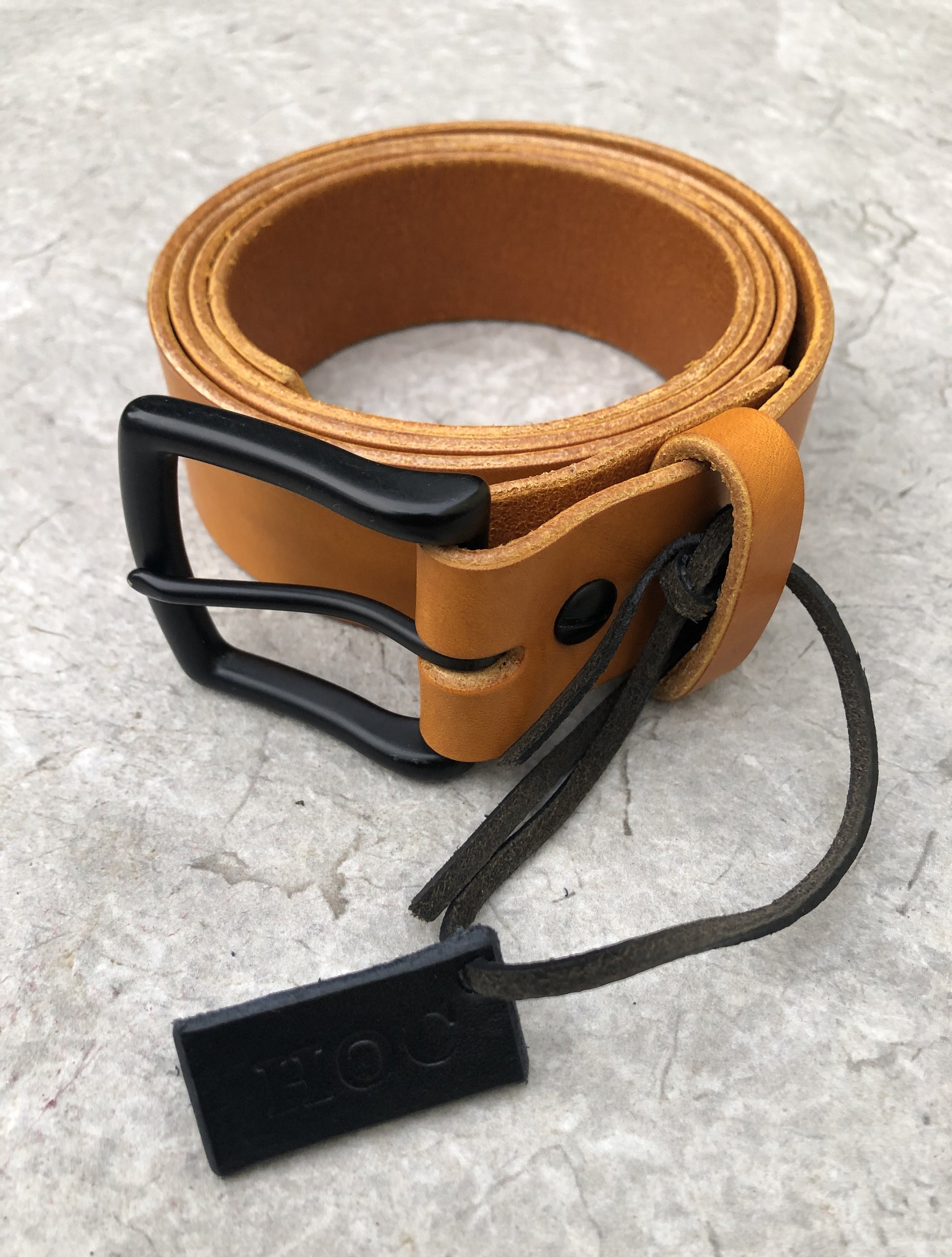 38mm Full Grain Veg Tan Leather Belt With Detachable Buckle - 1 5