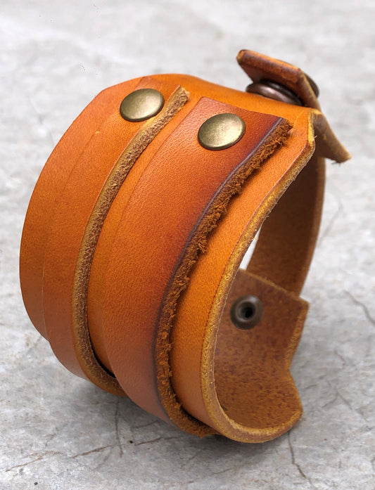 Achilles - Distressed Leather Cuff / Bracelet