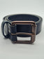 Gift Box Set - Como - Dark Blue Leather Belt & Cypher - Cyberpunk Style Leather Bracelet